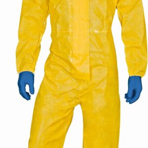 delta plus DELTACHEM DISPOSABLE OVERALLS WITH HOOD - 3B TYPE - TAPED SEAMS