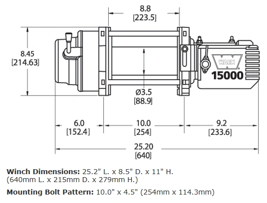 warn M15 12V HEAVYWEIGHT electric WINCH - 47801